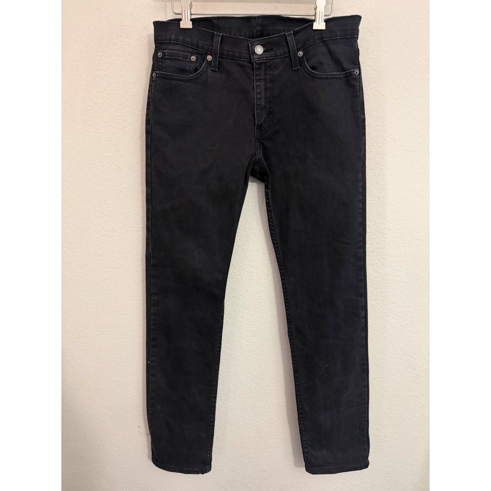 Levis 511 Slim Fit Black Stretch Denim Jeans 30x32 Water Less 04511-1907 Mens